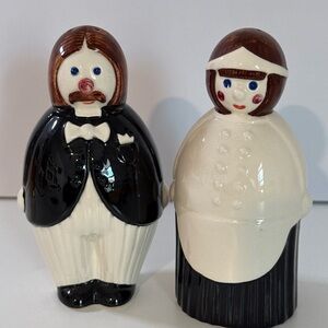 Vtg Goebel Salt and Pepper Mr. & Mrs. Shakers W. Germany 5” Very Rare
